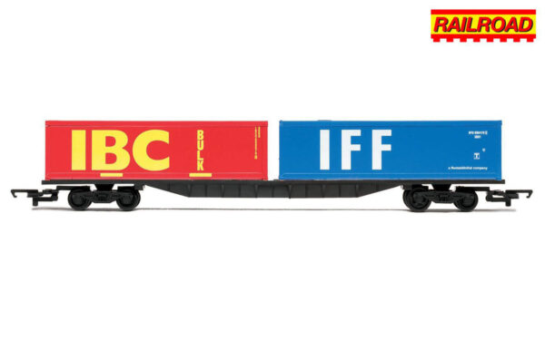 Hornby R6425 RailRoad BR, FFA Container Wagon, with two 30' containers - Era 7