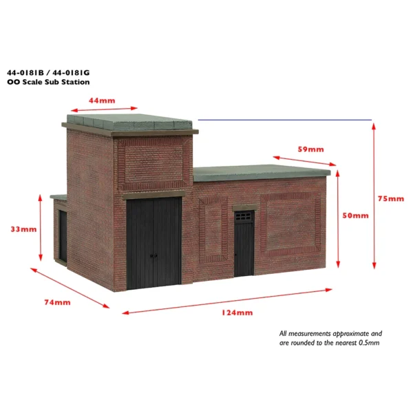 Scenecraft 44-0181B Lineside Brick Substation Black - Image 2