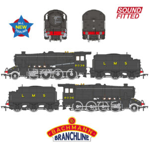 Bachmann 35-225SF LMS Stanier 8F 8036 LMS Black (Original) Sound Fitted