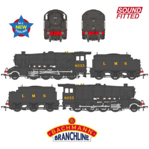 Bachmann 35-226SF LMS Stanier 8F 8233 LMS Black (Revised) Sound Fitted