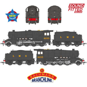 Bachmann 35-226SFX LMS Stanier 8F 8233 LMS Black (Revised) Sound Deluxe