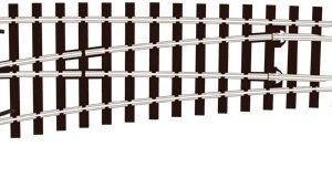 SLE187 Peco Double Curved Turnout L/H Electrofrog