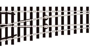 SLE192 Peco Small Radius Turnout Left Hand Electrofrog Code 75