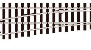 SLE196 Peco Medium Radius Turnout Left Hand Electrofrog Code 75