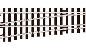 SL96 Peco Medium Radius Turnout Left Hand Insulfrog