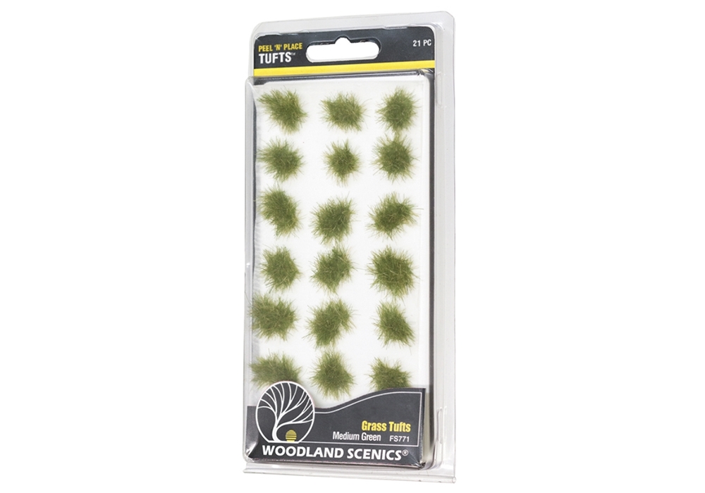 Woodland Scenics WFS771 Peel ‘n’ Place Medium Green Grass Tufts