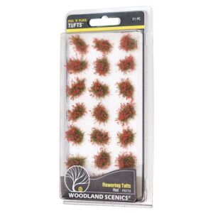 Woodland Scenics WFS773 Peel ‘n’ Place Red Flowering Tufts