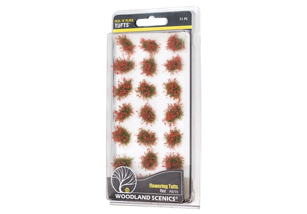 Woodland Scenics WFS773 Peel ‘n’ Place Red Flowering Tufts