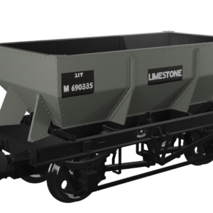 Rapido Trains UK 963010 LMS Iron Ore Hopper - BR (Limestone) No.M690335