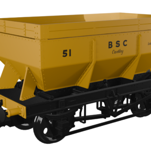 Rapido Trains UK 963014 LMS Iron Ore Hopper - BSC Yellow No.51