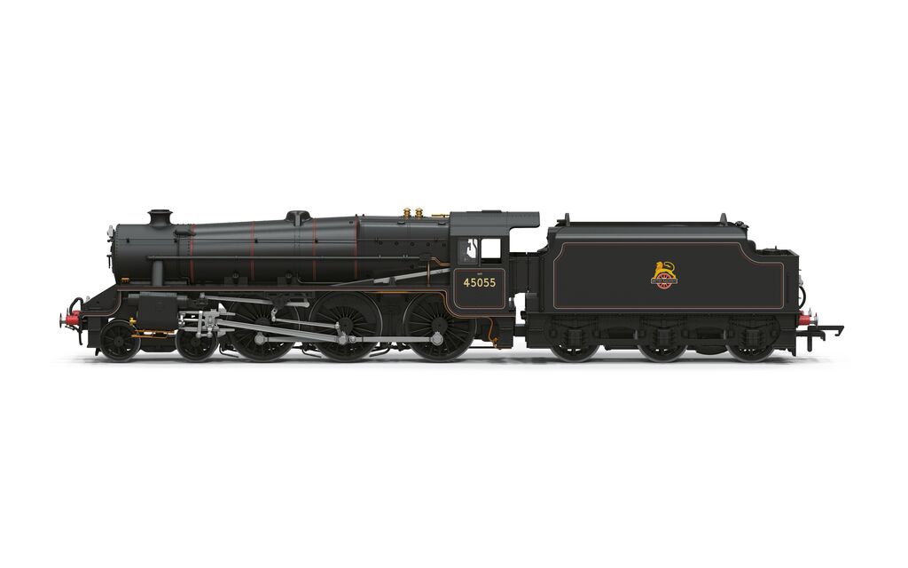 Hornby R30484 Class 5MT ‘Black Five’ 4-6-0 BR Black Early Emblem 45055 Steam Locomotive